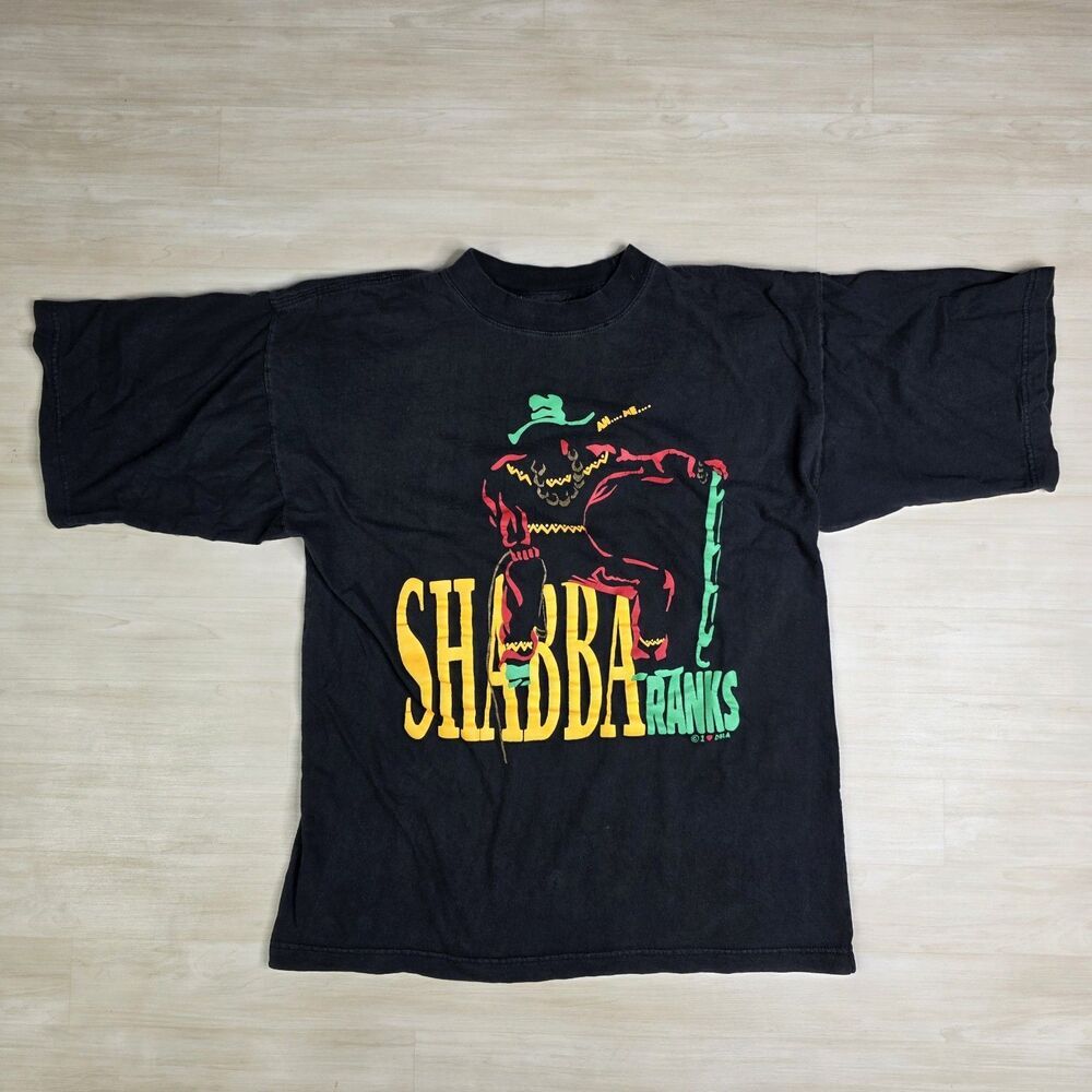 1991 Shabba Ranks Shirt Reggae as Raw As Ever Tour Rap‎ Tee Band Tee Size Large